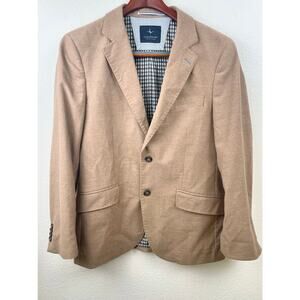 Tailor Byrd Mens Blazer Sz 38 Camel Tan Academia Ivy League Classic Sports Coat